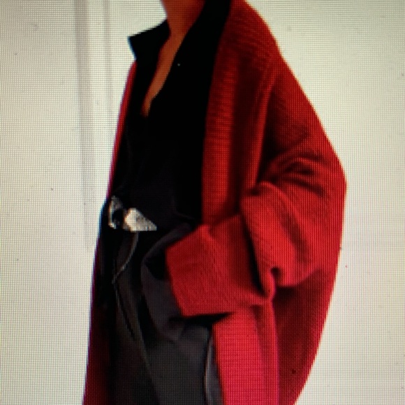 $1295 Haider Ackermann Red Cardigan Sweater Small - Picture 1 of 7